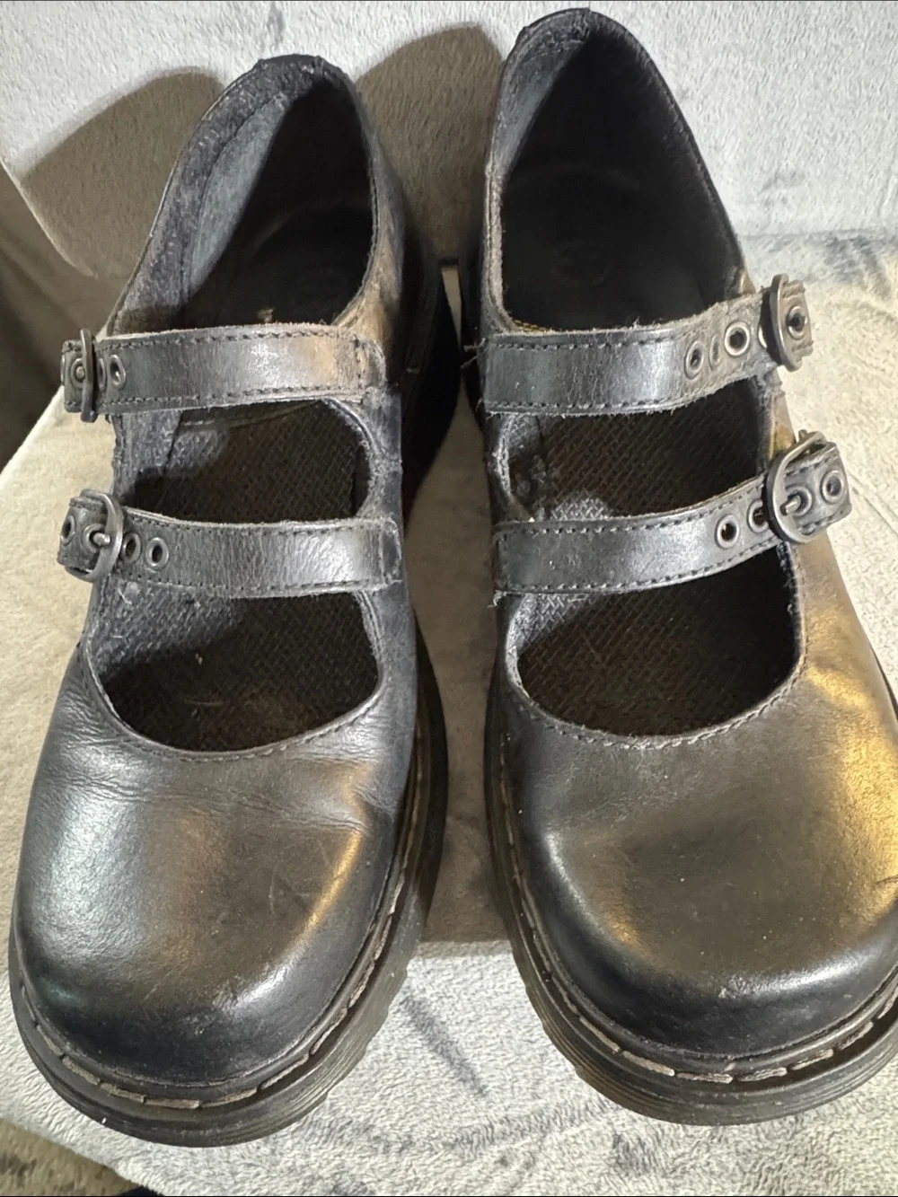 Dr. Martens Black Vintage “Candie” Mary Jane Platform Shoes